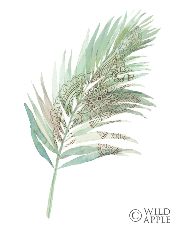 Reproduction of Boho Tropical Leaf III Green by Danhui Nai - Wall Decor Art