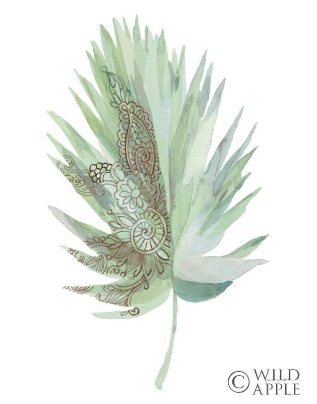 Reproduction of Boho Tropical Leaf IV Green by Danhui Nai - Wall Decor Art