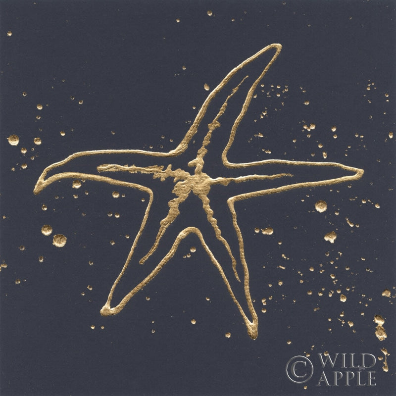 Reproduction of Gold Starfish I by Chris Paschke - Wall Decor Art