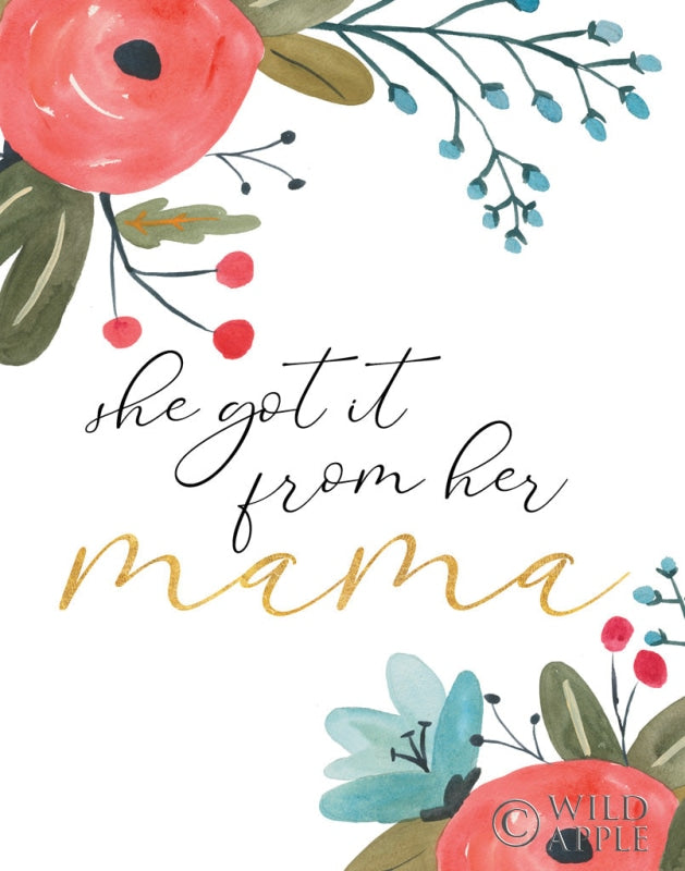 Reproduction of Romantic Floral VI Sentiment Crop by Wild Apple Portfolio - Wall Decor Art