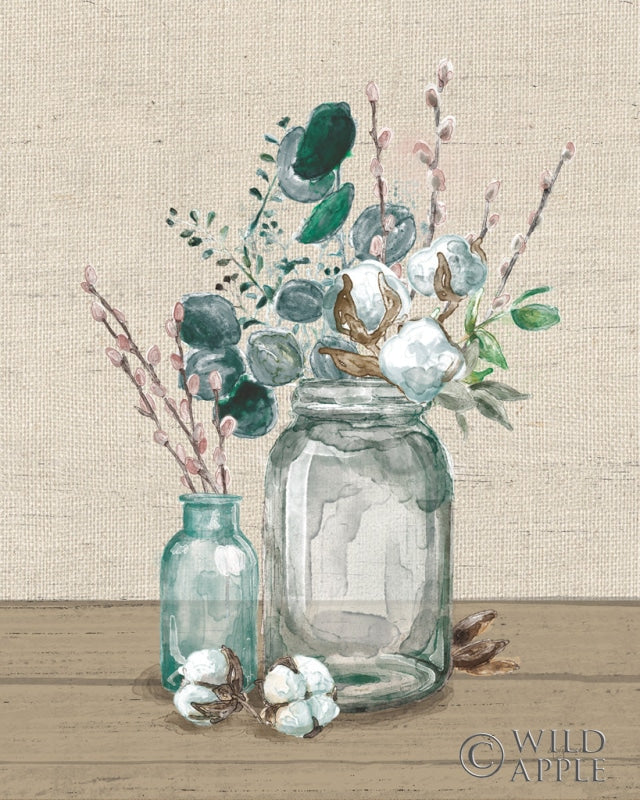 Reproduction of Cotton Bouquet II No Pattern by Mary Urban - Wall Decor Art