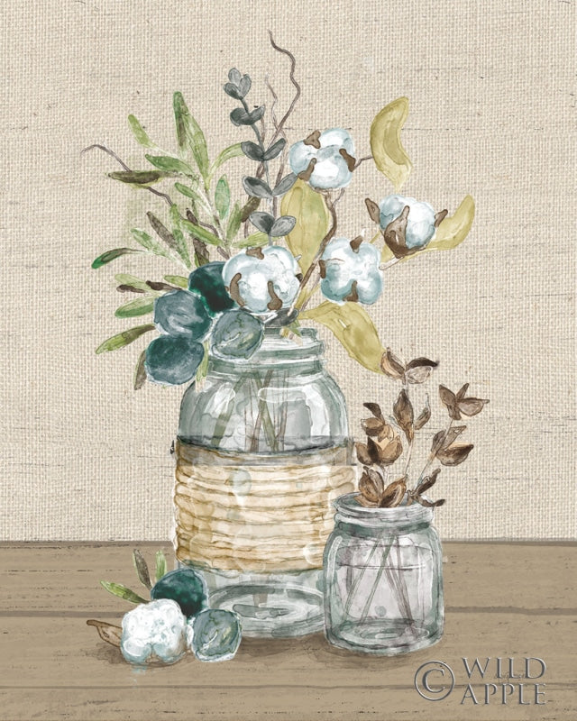 Reproduction of Cotton Bouquet III No Pattern by Mary Urban - Wall Decor Art