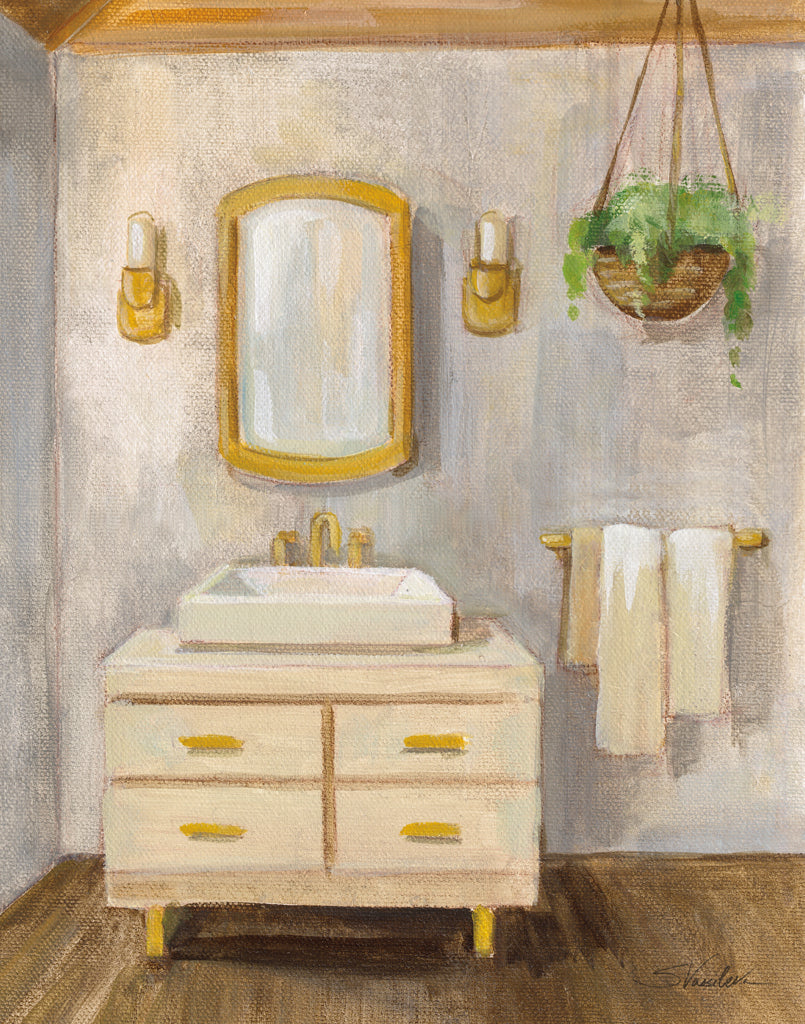Reproduction of Attic Bathroom I Crop by Silvia Vassileva - Wall Decor Art