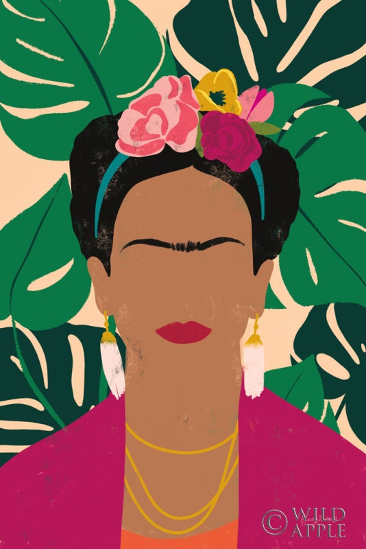 Reproduction of Frida Kahlo I Palms by Becky Thorns - Wall Decor Art