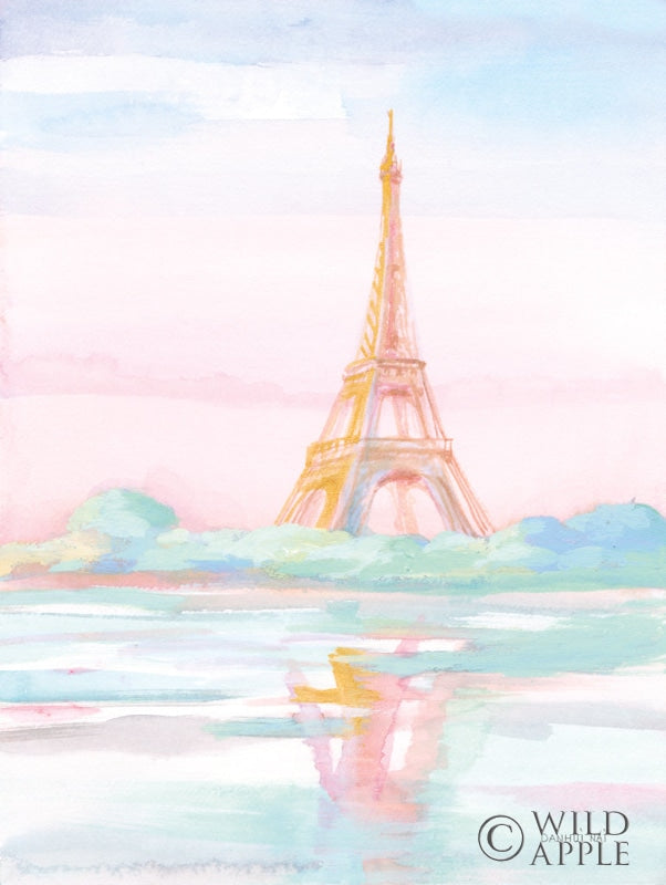 Reproduction of Pastel Paris V by Danhui Nai - Wall Decor Art