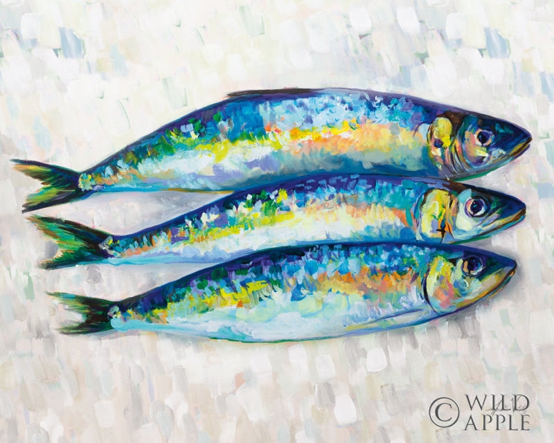 Reproduction of Fish Trio by Jeanette Vertentes - Wall Decor Art