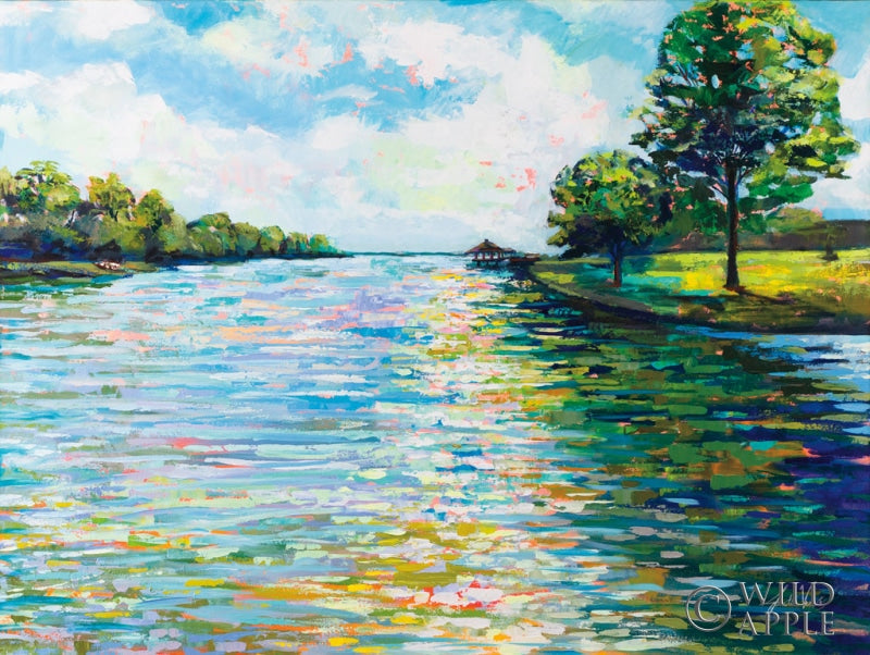 Reproduction of Lake View by Jeanette Vertentes - Wall Decor Art