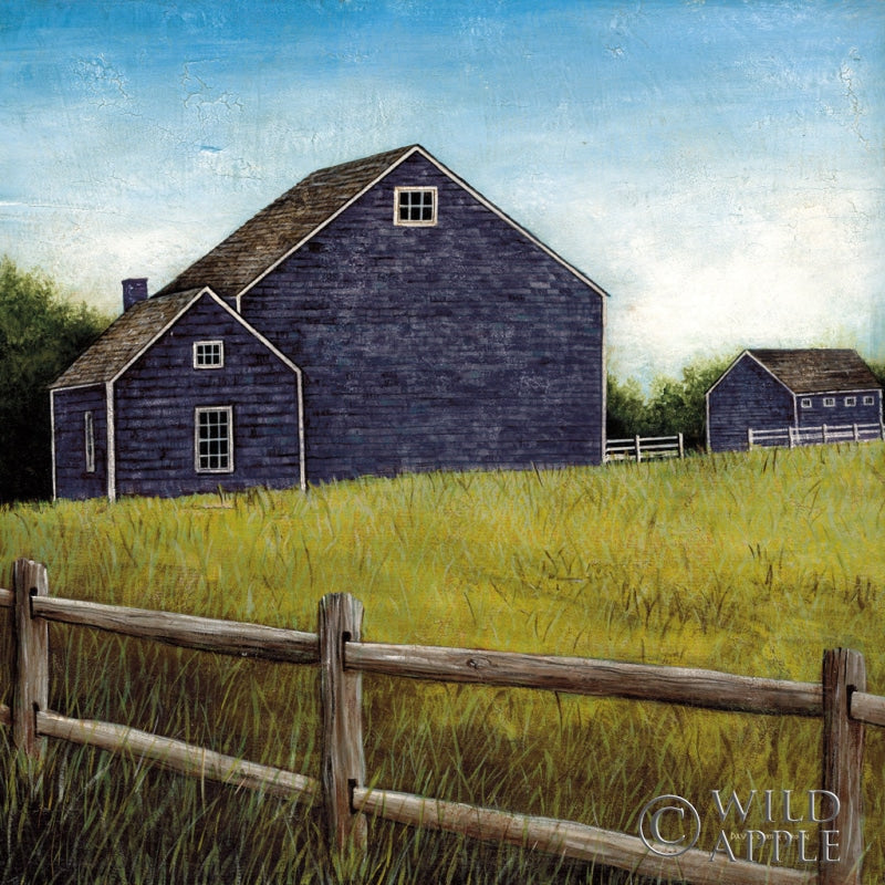 Reproduction of Weathered Barns Navy by David Carter Brown - Wall Decor Art