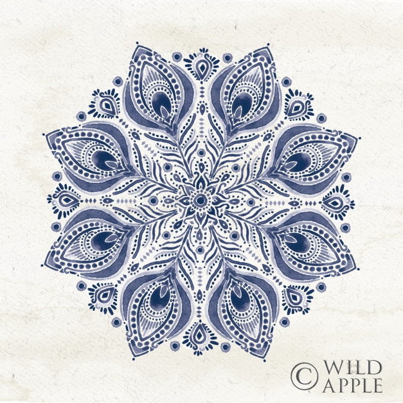 Reproduction of Bohemian Vibes VI Mandala Blue by Dina June - Wall Decor Art