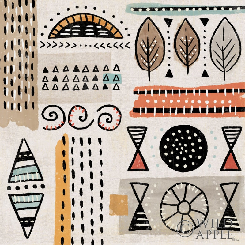 Reproduction of Tribal Tones III by Veronique Charron - Wall Decor Art