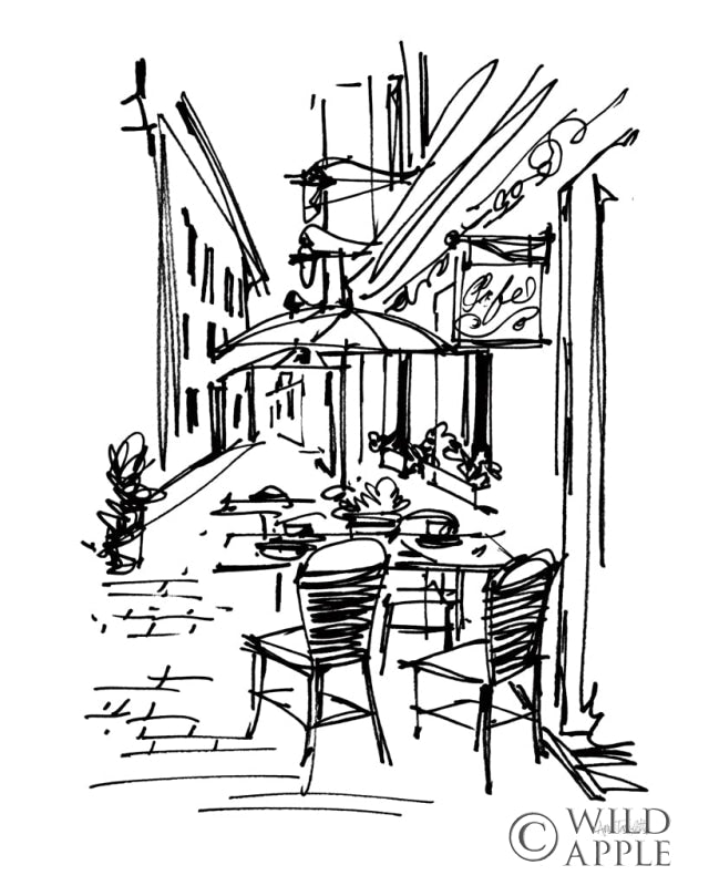 Reproduction of Cafe Sketch II by Anne Tavoletti - Wall Decor Art