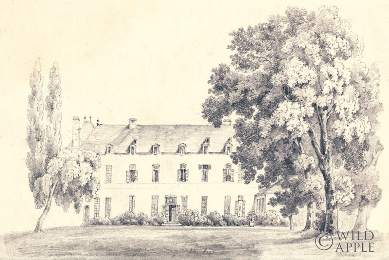 Reproduction of Country House Sketch by Wild Apple Portfolio - Wall Decor Art