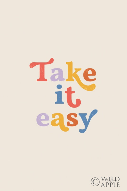 Reproduction of Take it Easy Bright by Becky Thorns - Wall Decor Art