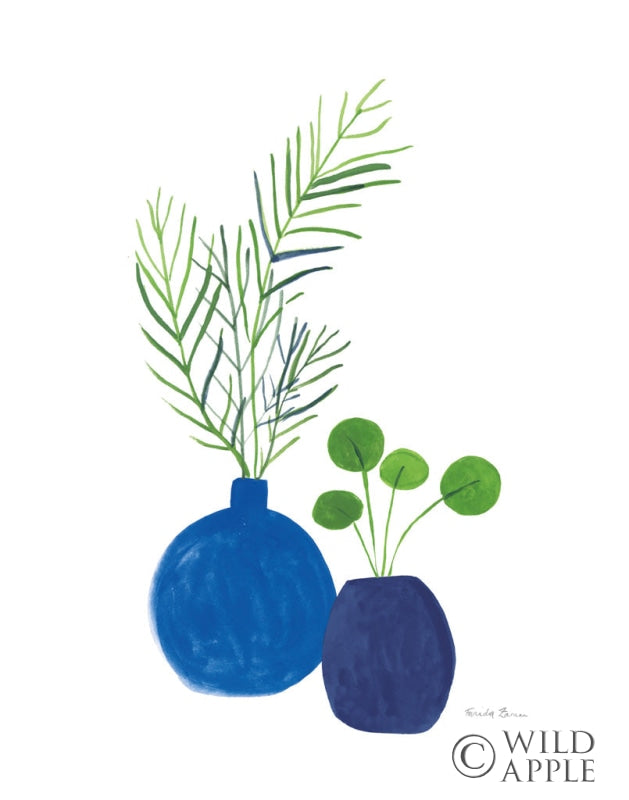 Reproduction of Potted I Indigo by Farida Zaman - Wall Decor Art