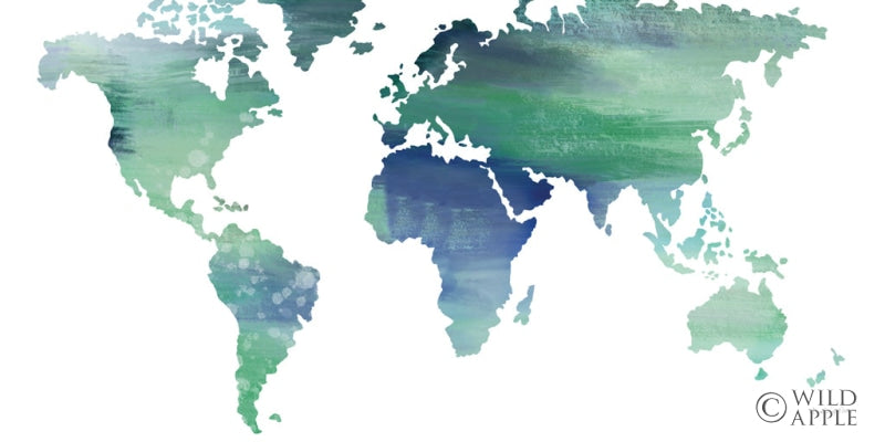 Reproduction of Passport to the World Blue Crop by Mercedes Lopez Charro - Wall Decor Art