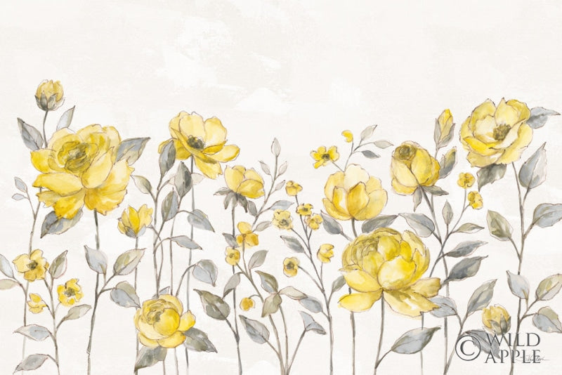 Reproduction of Sunny Roses I No Words by Silvia Vassileva - Wall Decor Art