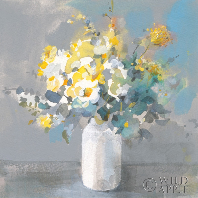 Reproduction of Touch of Spring I White Vase by Danhui Nai - Wall Decor Art