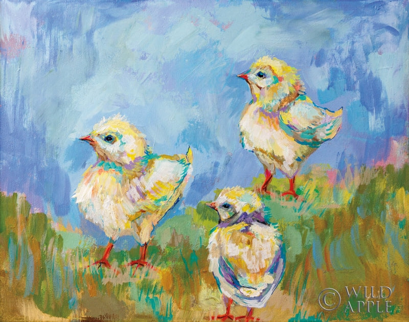 Reproduction of Easter Chicks Trio by Jeanette Vertentes - Wall Decor Art