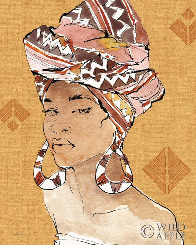 Reproduction of African Flair VI Warm by Anne Tavoletti - Wall Decor Art