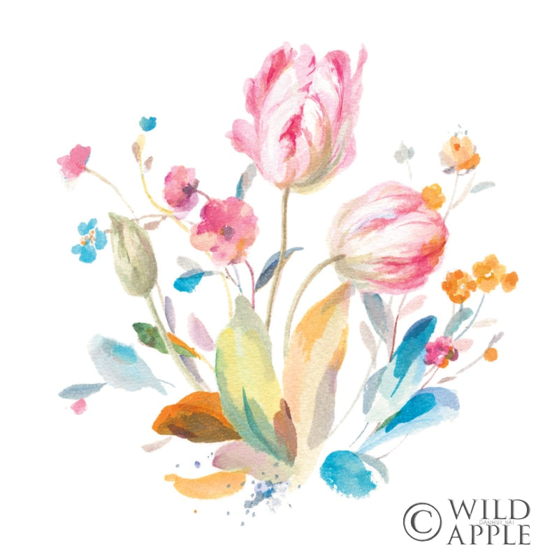 Reproduction of Spring Tulips I by Danhui Nai - Wall Decor Art