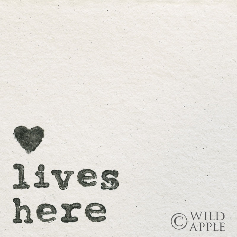 Reproduction of Love Lives Here by Wild Apple Portfolio - Wall Decor Art