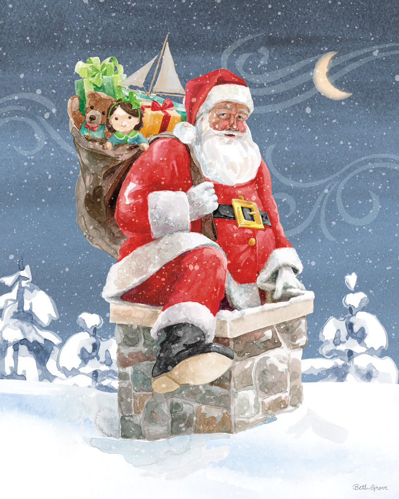 Reproduction of Santas List II by Beth Grove - Wall Decor Art