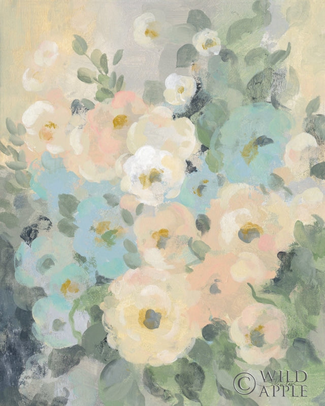 Reproduction of Cottage Blue Floral I by Silvia Vassileva - Wall Decor Art