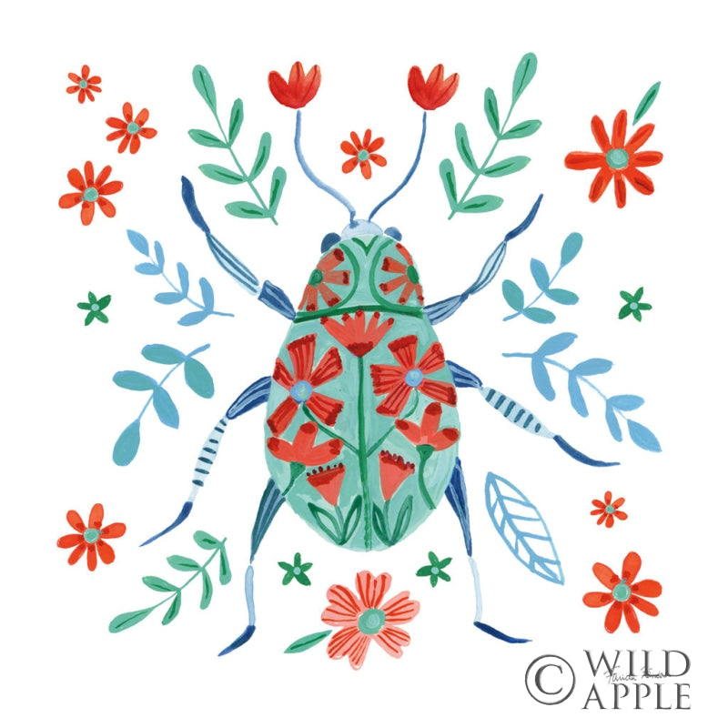 Reproduction of Folk Beetle II by Farida Zaman - Wall Decor Art
