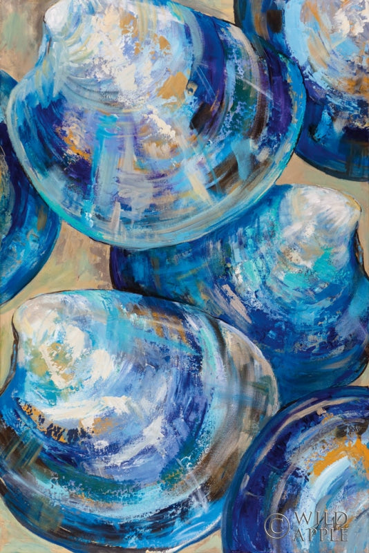Reproduction of Beyond Blue Shells by Jeanette Vertentes - Wall Decor Art
