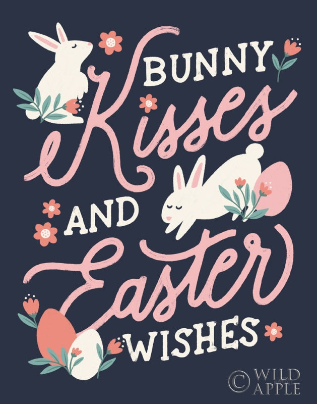 Reproduction of Bunny Kisses II by Laura Marshall - Wall Decor Art