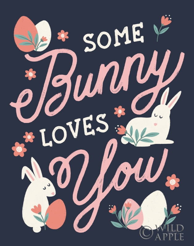 Reproduction of Bunny Kisses III by Laura Marshall - Wall Decor Art