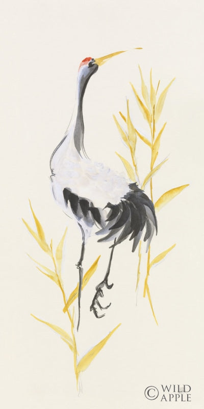Reproduction of Crane Reeds I by Chris Paschke - Wall Decor Art