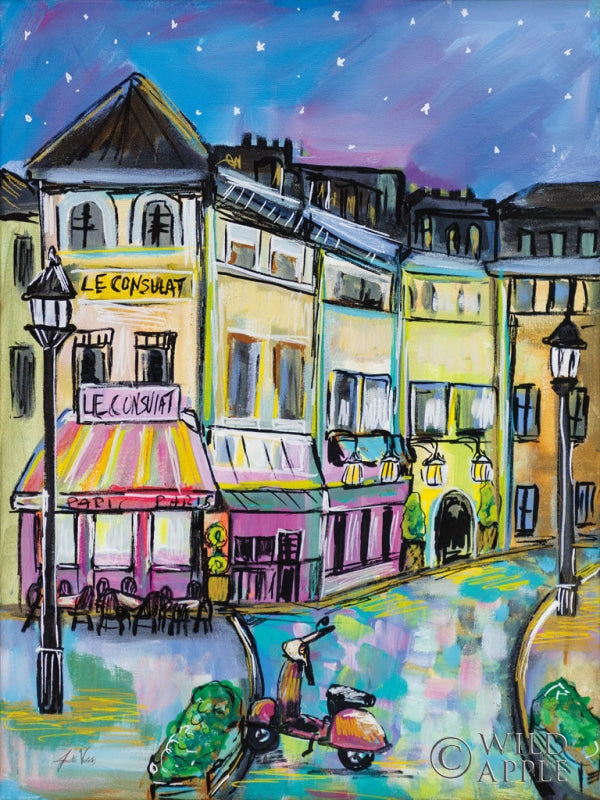 Reproduction of Paris Evening I by Jeanette Vertentes - Wall Decor Art
