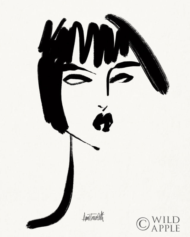 Reproduction of Brush Portrait VIII by Anne Tavoletti - Wall Decor Art