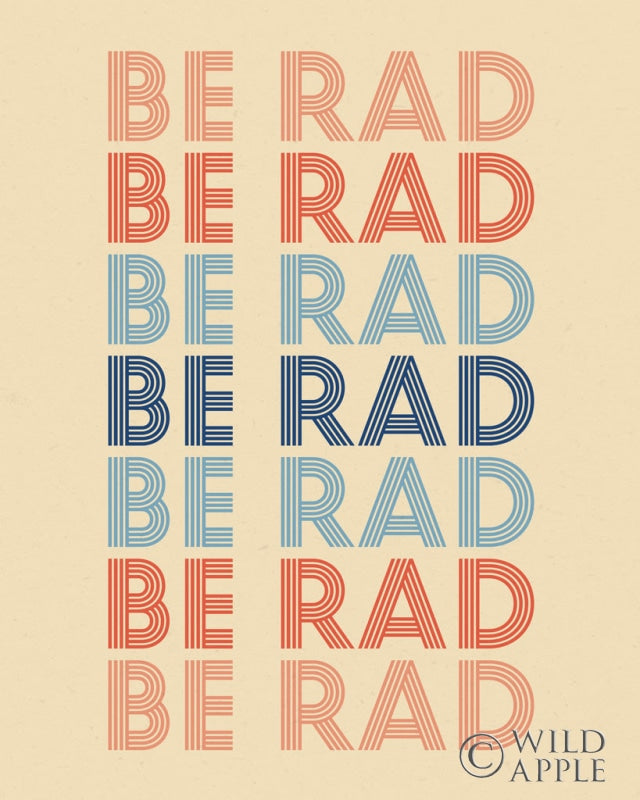 Reproduction of Retro Words III Cream by Wild Apple Portfolio - Wall Decor Art