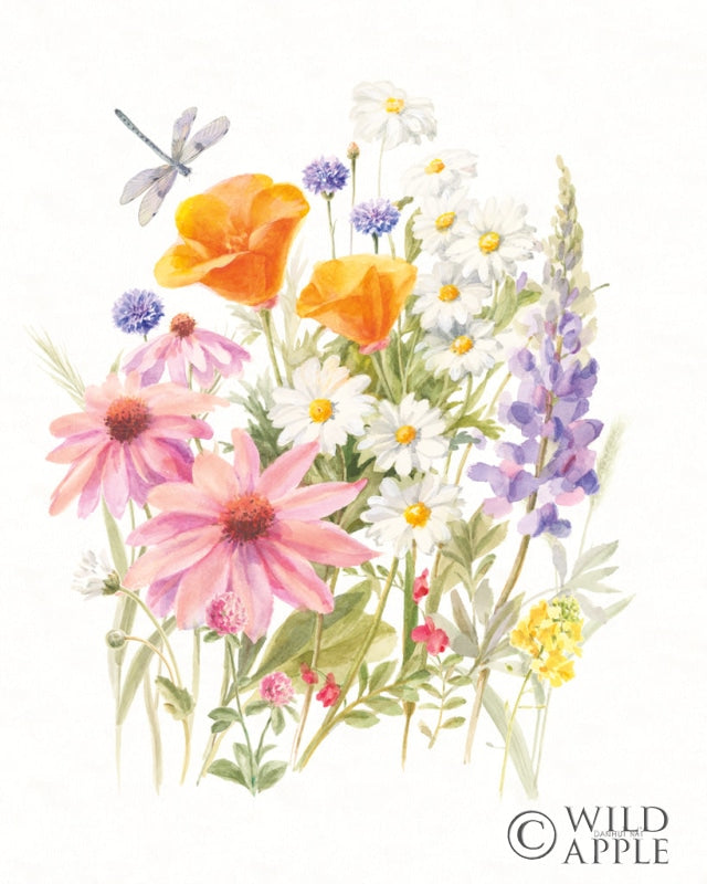 Reproduction of Wildflowers in Bloom IV by Danhui Nai - Wall Decor Art