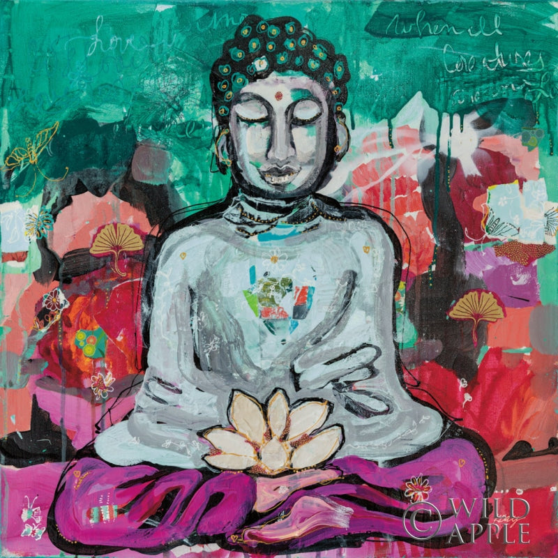 Reproduction of Bold Buddha by Kellie Day - Wall Decor Art