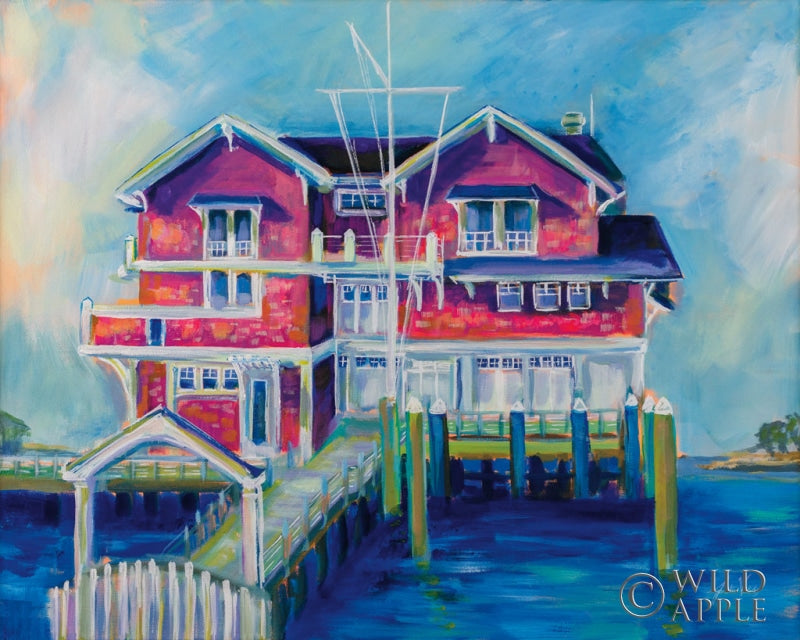 Reproduction of Watch Hill Yacht Club by Jeanette Vertentes - Wall Decor Art