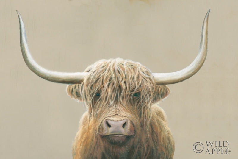 Reproduction of Highland Cow Neutral by James Wiens - Wall Decor Art
