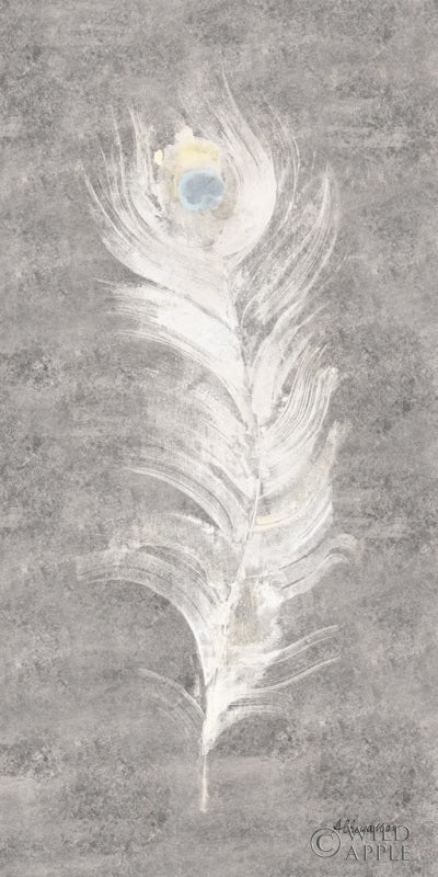 Reproduction of Silver Blue Eyed Feathers II by Albena Hristova - Wall Decor Art