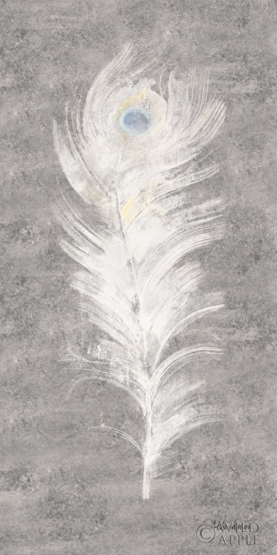 Reproduction of Silver Blue Eyed Feathers III by Albena Hristova - Wall Decor Art