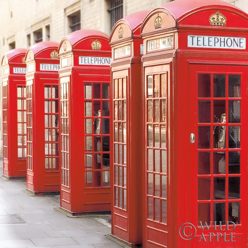 Reproduction of London Phoneboxes by Wild Apple Portfolio - Wall Decor Art