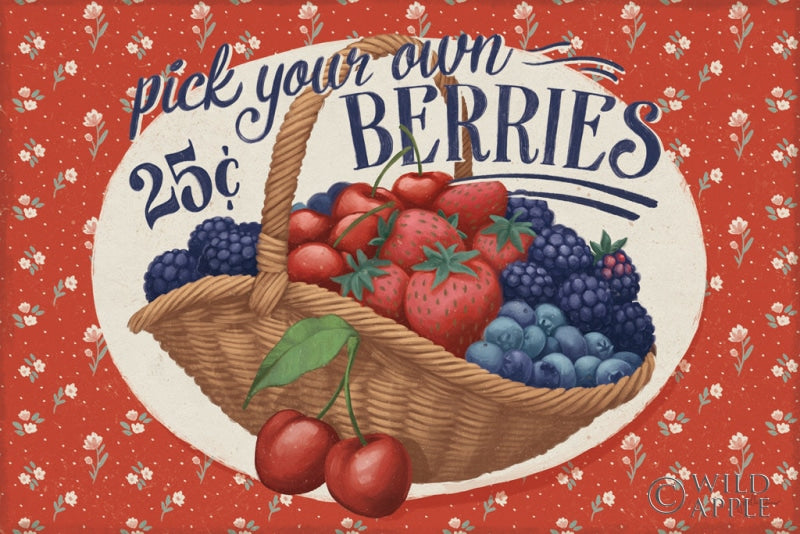 Reproduction of Berry Breeze I by Janelle Penner - Wall Decor Art