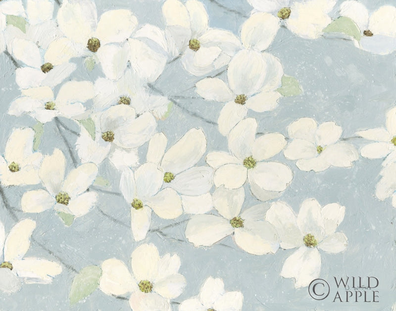 Reproduction of Spring Dogwoods Blue by James Wiens - Wall Decor Art