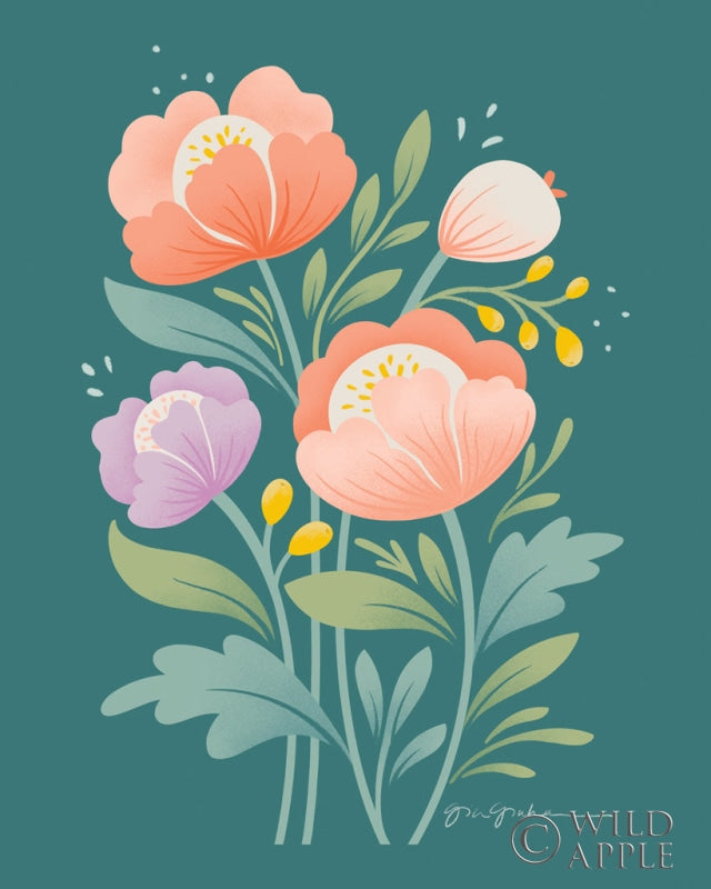 Reproduction of Flower Field II by Gia Graham - Wall Decor Art