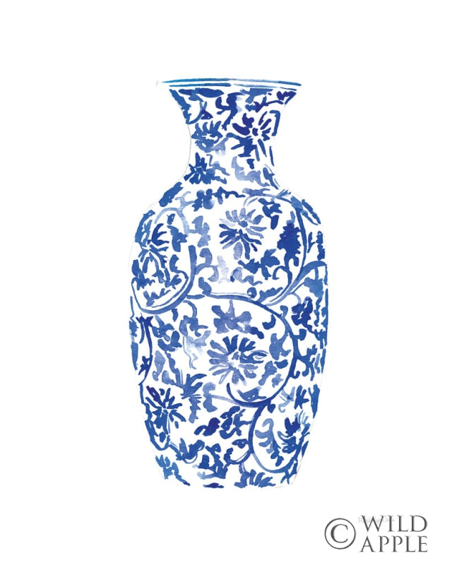 Reproduction of Chinoiserie Vase II by Mercedes Lopez Charro - Wall Decor Art