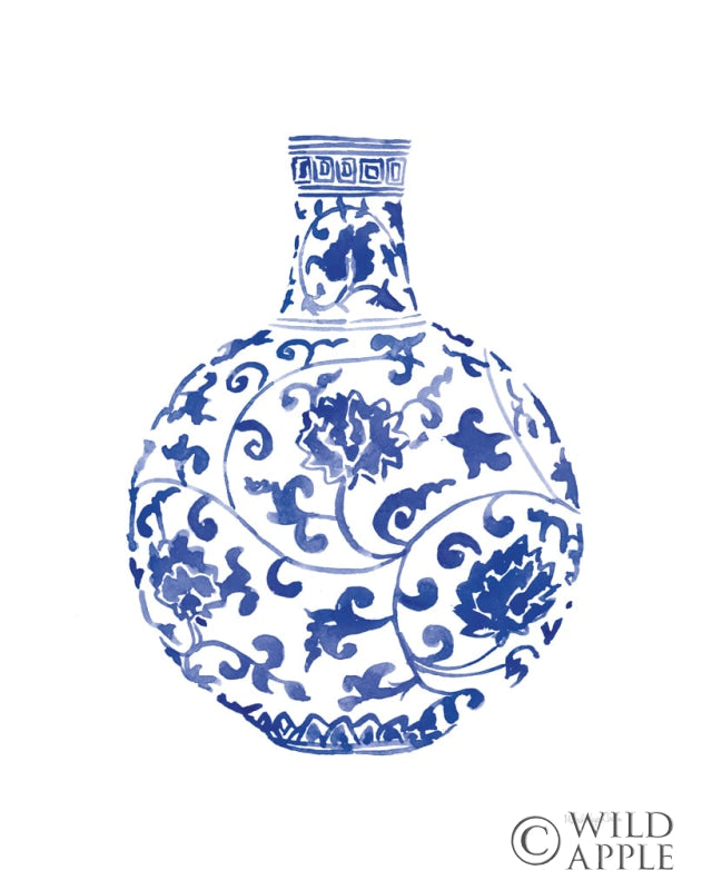 Reproduction of Chinoiserie Vase III by Mercedes Lopez Charro - Wall Decor Art
