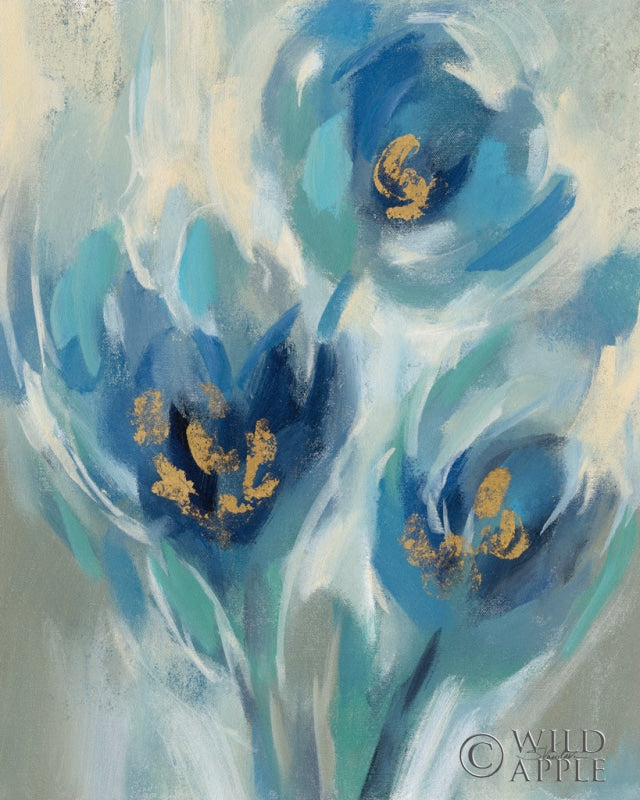 Reproduction of Blue Fairy Tale Floral I by Silvia Vassileva - Wall Decor Art