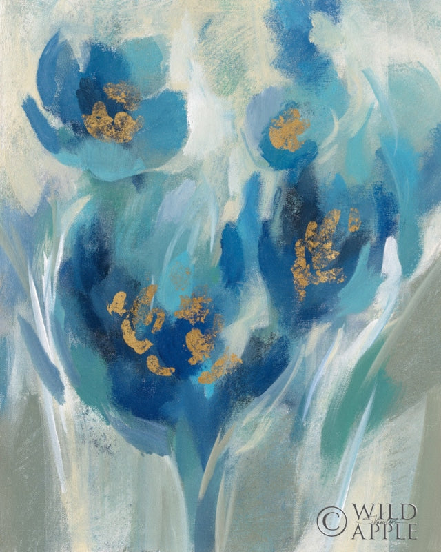 Reproduction of Blue Fairy Tale Floral II by Silvia Vassileva - Wall Decor Art
