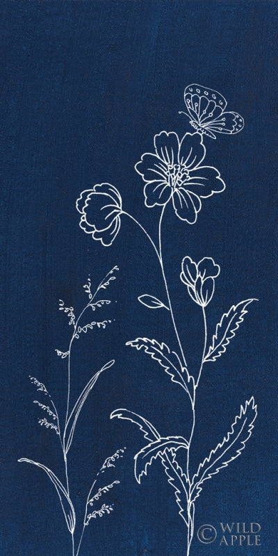 Reproduction of Blue Butterfly Garden II by Danhui Nai - Wall Decor Art